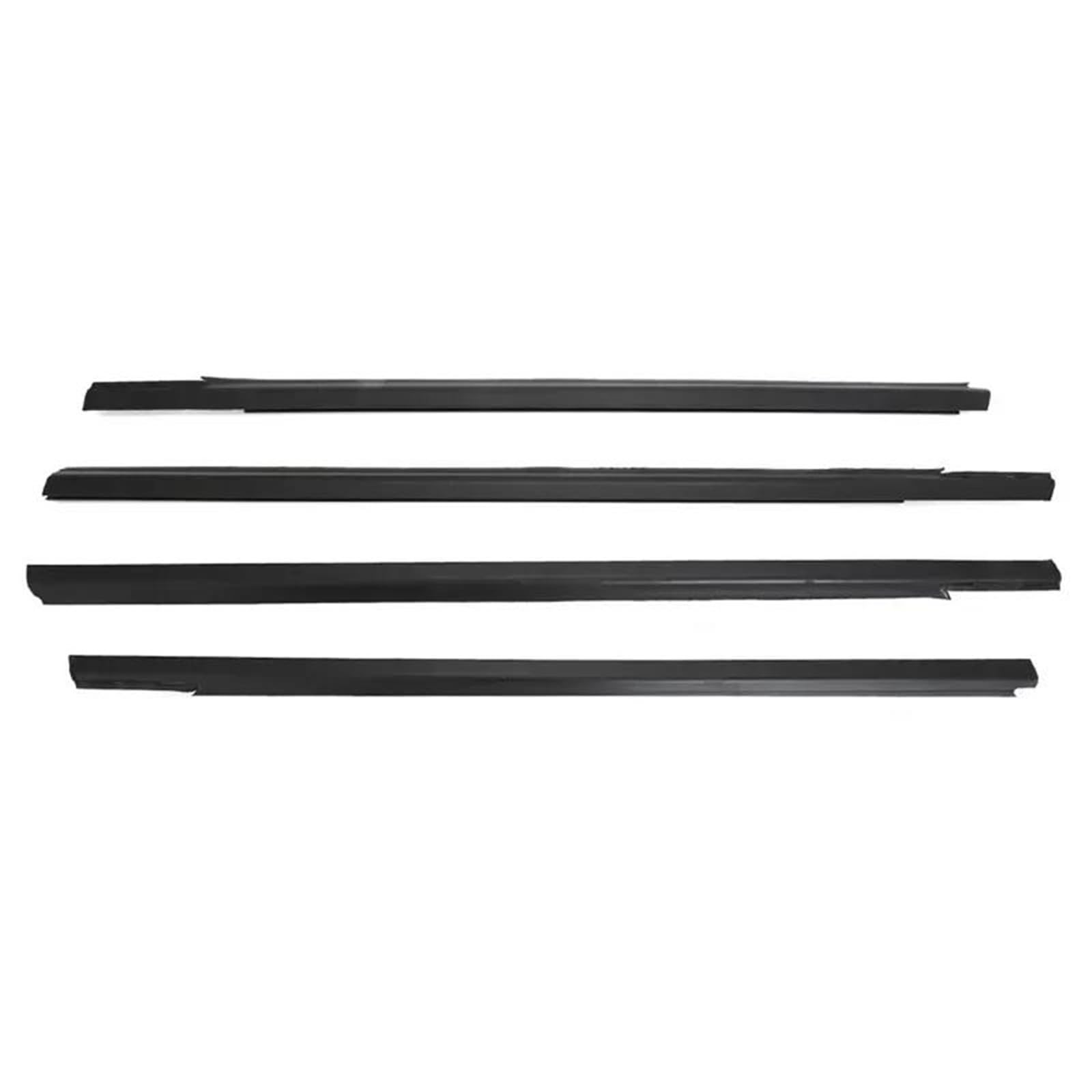 Snwdbh Black 4 Pcs Car Window Sealant Strip For Peugeot 301 2013-2017 Weatherstrip Side Door Glass Outer Seal Moulding Trim Waterproof Exterior Belt(Black)