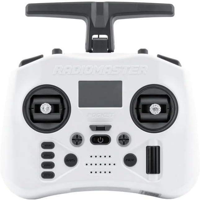 RadioMaster Pocket Crush ELRS Portable Remote Controller Hall Gimbal EdgeTX Built in LED Light Mode 2 (White)