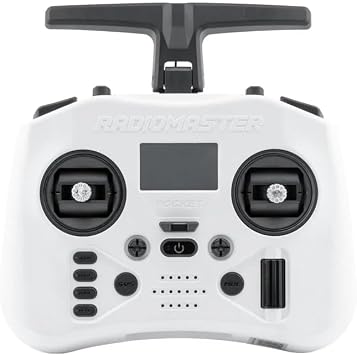 RadioMaster Pocket Crush ELRS Portable Remote Controller Hall Gimbal EdgeTX Built in LED Light Mode 2 White