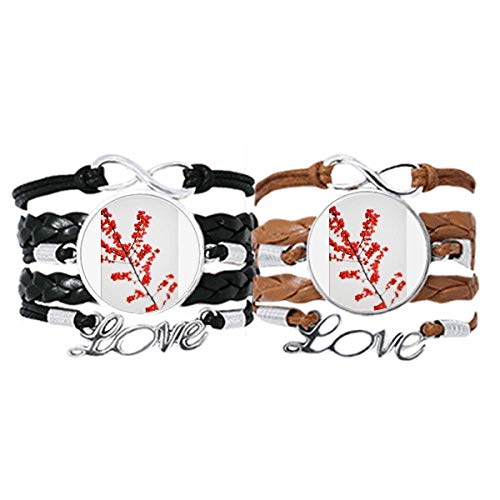 Bracelet en corde rouge et cuir pour un style urbain branché au quotidien