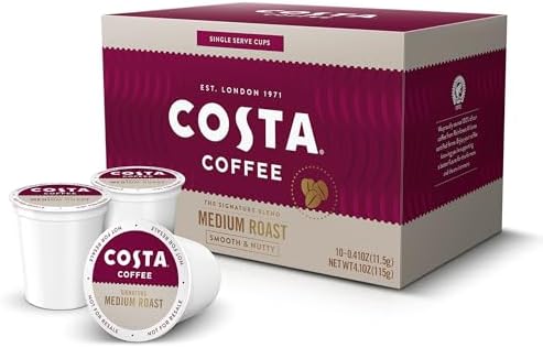 Costa Coffee Pods Medium Roast, Signature Blend, 10 Count