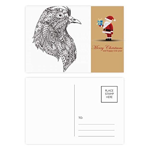 Cartes postales oiseaux de nuit : lot de 20 illustrations artistiques sur fond noir