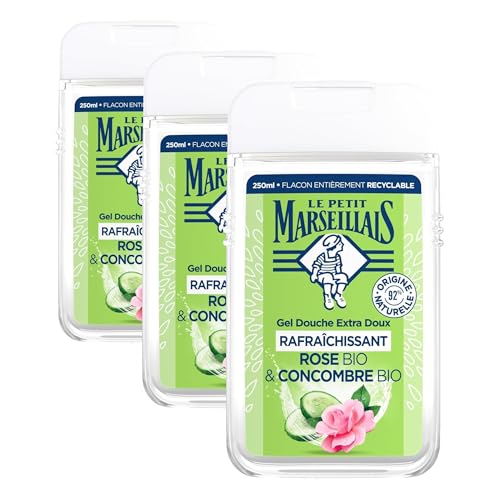 LE PETIT MARSEILLAIS  Gel Douche Extra Doux Rafra&icirc;chissant Rose Concombre 250 ml 