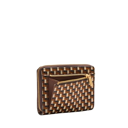 Image of Fossil Women's Logan RFID-Blocking Leather Mini Multifunction Bifold Wallet