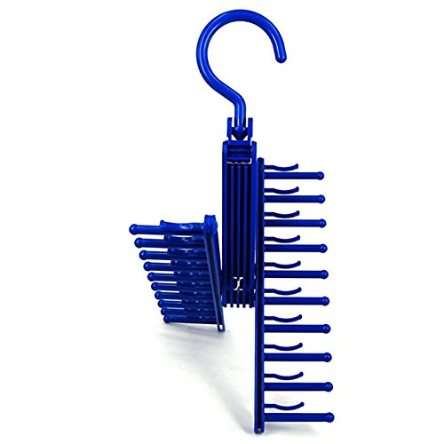 EasyBuy India Novelty Adjustable 360 Degree Rotating Tie Rack Top Quty Belt Scarf Neckties Hanger Holder Multifunctional Closet Organizer