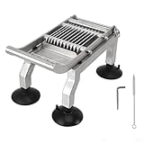 Cortador de Verduras Manual Acero Inoxidable, Cortapatatas con Ventosas Antideslizantes - Corte Uniforme y Estable, Fácil Limpieza para Cocina Profesional