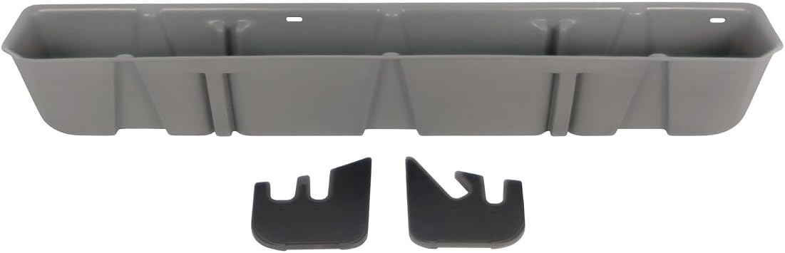 DUHA 20107 Under Seat Storage fits 2015-2026 Ford F150 SuperCab & 2017-2026 Ford F250 F350 F450 F550 SuperCab | Light Gray Heavy-Duty Back Seat Organizer | Includes Dividers