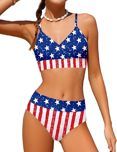 Image of Girls Swimsuit V Neck Bikini Set Color Block with Cover Up 3Pcs Bathing Suits