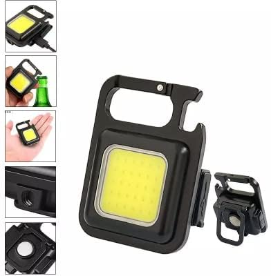 Miniatura 6 de Affinity Stores Linternas de llavero recargables con LED de 800 lúmenes cuenta con 4 modos de iluminación, diseño portátil COB, abrebotellas e imán,