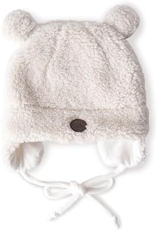 PETIT COULOU Teddy Bear Newborn Baby Gift Box 0-6 Months – Cozy Winter Set with Baby Mittens, Booties, Beanie & Blanket – Perfect New Born Gift for Warmth & Comfort (Sherpa) - 3