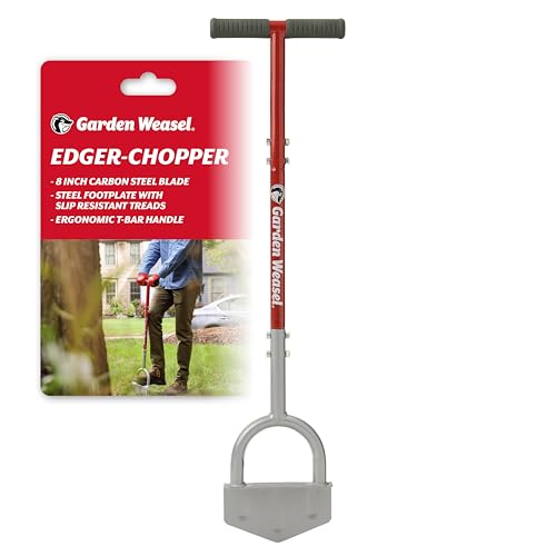 Garden Weasel Edger-Chopper Manual Lawn Edger Tool - Sod Cutter and Trenching Shovel for Clean Garden Borders - Ergonomic Handle and Carbon Steel Blade Latest Model 91714-3 | Gift for Dad by GARDEN WEASEL - Used condition - US$36.87