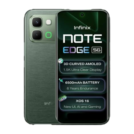 Infinix Note Edge (Silk Green, 8GB RAM, 256GB Storage) | MediaTek...