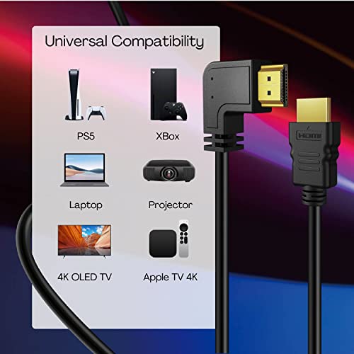 Cable HDMI acodado 4K de 2 metros para conectar televisores pegados a la pared sin dañar puertos 7