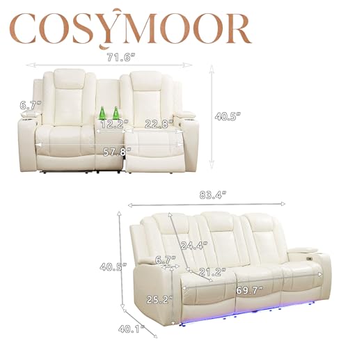 Electric recliner sofa set
