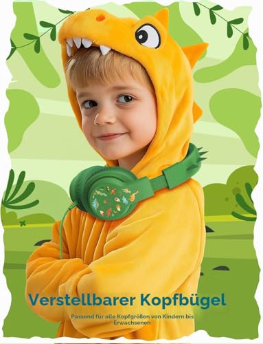 iClever Kinder Kopfhörer, Kinderkopfhörer mit Kabel 85dBA Sichere Lautstärke, HS19S Stereo-Sound Over Ear Kopfhörer für Kinder, Hi-Fi Klang, 3,5 mm kabelgebundene, Faltbare Kopfhörer für iPad/Computer