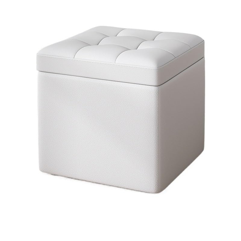 Tabouret à langer moderne avec rangement et banc ottoman élégant en tissu et cuir pour le salon