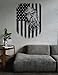 American Eagle Metal Wall Art American Flag Wall Decor Eagle Wall Signs Fourth of July Independence Day Decorations Metal Wall Decor For Home Office Living Room Indoor Outdoor ( Black 11.2 x 16.6 In )