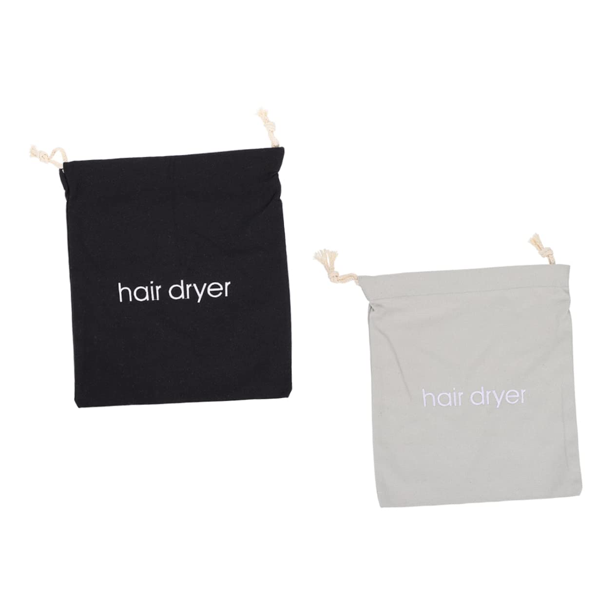 Hair Dryer Storage Bag 2pcs Smooth Drawstring Pouch Travel Bag for Hotel Supplies