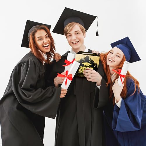 Image of 2026 Graduation Card Box Holder, Envelope Receiving for Grad Congrat Decoration Box, Graduation Party Celebration Black