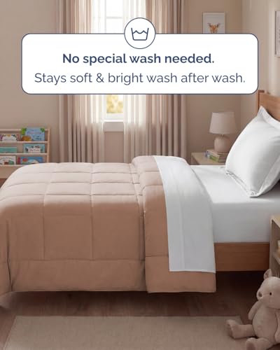 Image of Twin Size, Mauve Alternative Down Comforter - Warm, Lightweight & Breathable Hotel Quality Bedding Set for Men, Women, Kids and Teens - All Season Oversized Cooling Microfiber Duvet Insert Comforter
