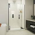 DreamLine Ascend 48-49 in. W x 72 in. H Frameless Pivot Shower Door in Matte Black