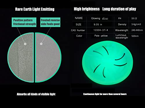 Dog Flying Disc - For Medium Large Dogs - Glowing Flyer For Training – Heavy Duty Durable For Pets – Lightweight, Interactive Flying Toy For Fetch #TOP3