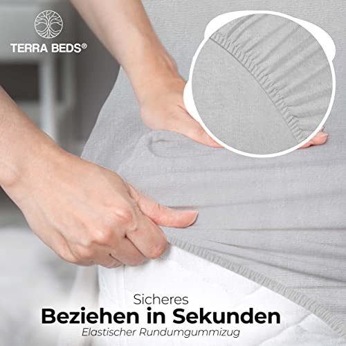 Terra Beds Jersey Spannbettlaken 60x120cm Baumwolle für Matratzen bis 15cm – Ansicht 5