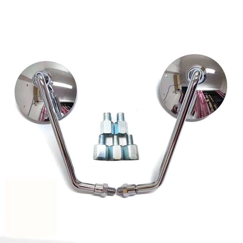 Rétroviseur pour Vespa 50 125 LX PX GT60 universel en chrome à tige longue guidon 8 10mm