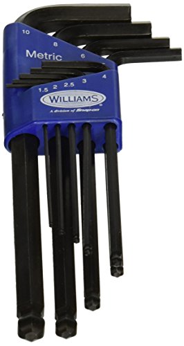 13609 JH Williams Metric Long Ball End Hex Key Set, 9 Piece
