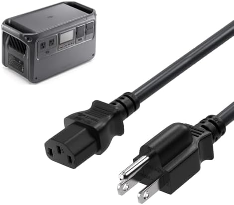 Power Station Charging Cable Cord for EF EcoFlow Delta 2,Delta 2 Max,Delta pro Portable Power Station Solar Generator Pro Power Cord 3 Prong AC Cable 14AWG image 3