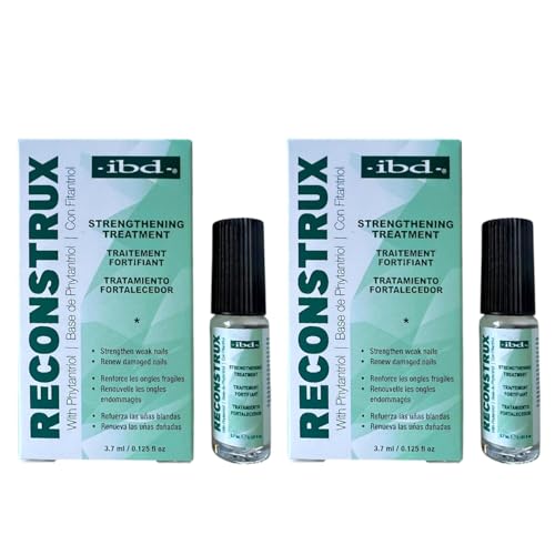 IBD Reconstrux Nail Repair Treatment – Nail Strengthener for Weak & Damaged Nails, Nail Growth Treatment for Peeling & Brittle Nails – 0.125 fl oz, 2 Pack
