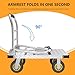 YAOYAO LAND Foldable Platform Truck Push Dolly Heavy Duty 2000 lb. Weight Capacity with Brake and 6