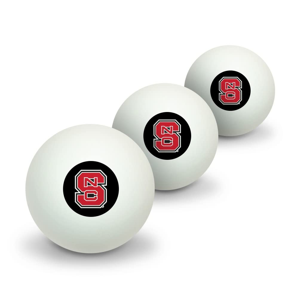 GRAPHICS & MORE NC State Secondary Logo Novelty Table Tennis Ping Pong Ball 3 Pack