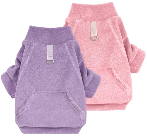 Mosukoirl Hundepullover Hund Hoodie Haustier Warme Mäntel Baumwolle Sweatshirts Hund Kleidung mit Tasche Welpe Pullover Hund Overall für kleine mittlere Hunde Katzen Teddy Chihuahua