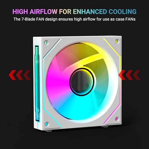 Image of Ant Esports StackerFlow 3-In-1 120mm ARGB Stackable Case Fan with Wire-Free Daisy Chain - White