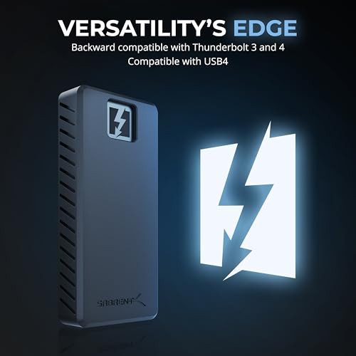 SABRENT Rocket XTRM 5 2TB Thunderbolt 5 Portable SSD, 80Gbps Connection, Up to 64Gbps Transfer, Compatible with TB4, USB4, USB 3.2, Rugged Aluminum and Silicone (SB-XTM5-2TB)