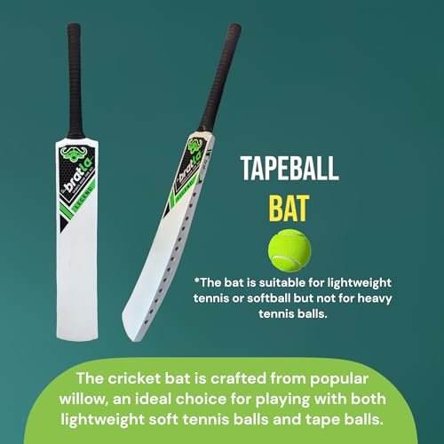 Bratla Legend Cricket Bat for Tape Ball Cricket, Ideal Cricket Bat for Tapped Tennis Ball & Softball Cricket - Full Size Men's Bat