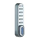 CODELOCKS KL1006KIT-SG Zinc Silver Grey Finish Zinc Alloy KitLock Electronic Cabinet Lock, Upgraded Batteries, Vertical, 3/8