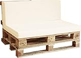No se incluyen los palets. Asiento de Espuma enfundado en Beige para Sofá Palet