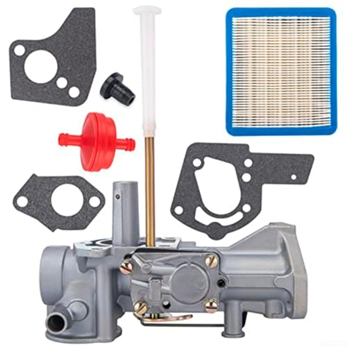 FUBESK Kit de carburador 498298 para sopladores, aspiradoras y accesorios BS 495426 495951 492611 490533 692784 con 1 carburador, 1 filtro de aire, 3 juntas, 1 filtro de combustible