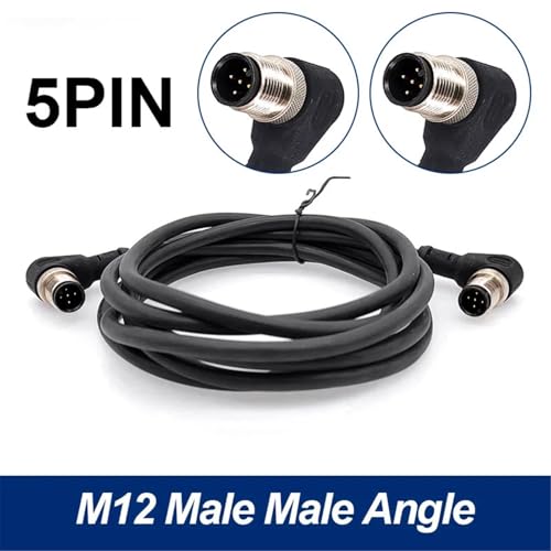 Cable sensor M12 de 8 pines conector doble cabezal macho hembra de 2 metros rojo 2
