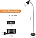 LEPOWER Floor Lamp, Metal Standing Lamp with Adjustable Gooseneck, Heavy Metal Base, Reading Pole Lamp for Office, Black Floor Lamps for Bedroom, Living Room