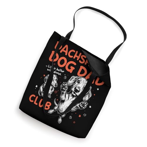Bolso tote para hombres con ilustración de perro salchicha, Club del Papá Perro Salchicha, regalo para el Día del Padre miniatura 2