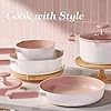 CAROTE Ceramic Cookware Set Nonstick, 15pcs Pots and Pans Set Non stick, Non Toxic Cookware,Dishwasher,RV/Camping Cookware Set, Pan and Pot with Kitchen Utensils, Pink #3