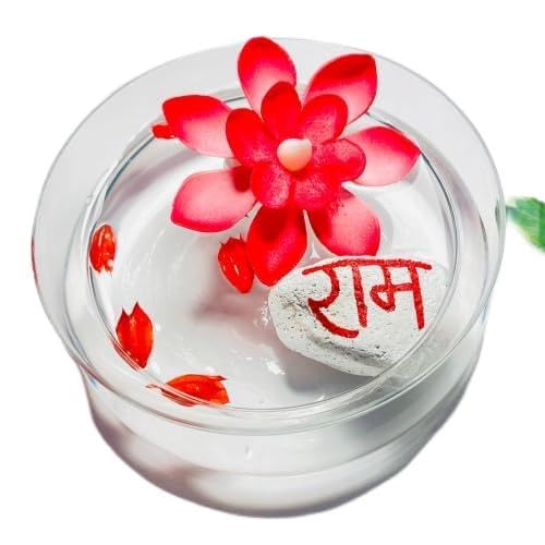 ShriSetu Floating Stone - A Symbol of Timeless Love | Pack of 8 | Includes 2 Floating Stone, Decorative Glass Vase, Jute Potli Bag, Velvet Hanuman Chalisa, Certificate & Usage Guide-image-18