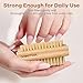 DEBETOOL Bamboo Nail Brush- 3PCS Bamboo Wooden Firm Nail Brush for Cleaning Fingernails,Two-Side Nail Scrub Brush for Scrubbing Fingernails and Toes