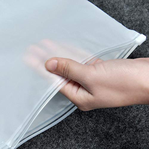 Guangcailun 10Pcs / 50st Travel Clothes Storage Bag Transparent Matte Seal Ziplock waterproof make-up Organizer Bag - Image 3