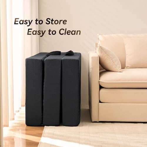 Image of Foldable Mattress Queen Size,4 in Tri Folding Memory Foam Mattress