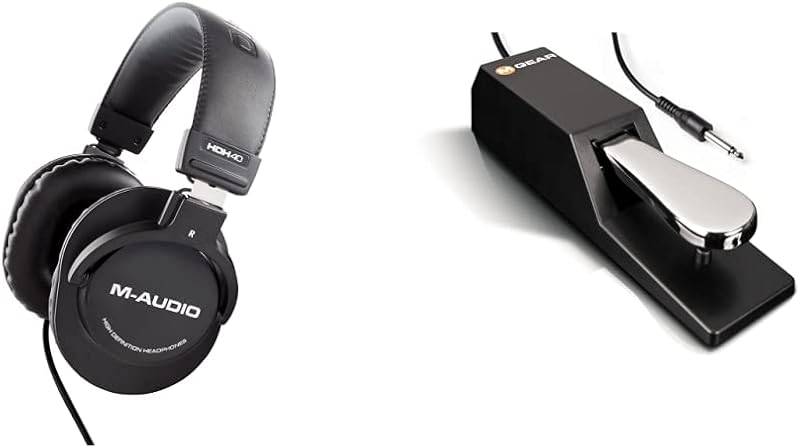 Auriculares de estudio supraaurales HDH40 + pedal de sostenido universal SP-2