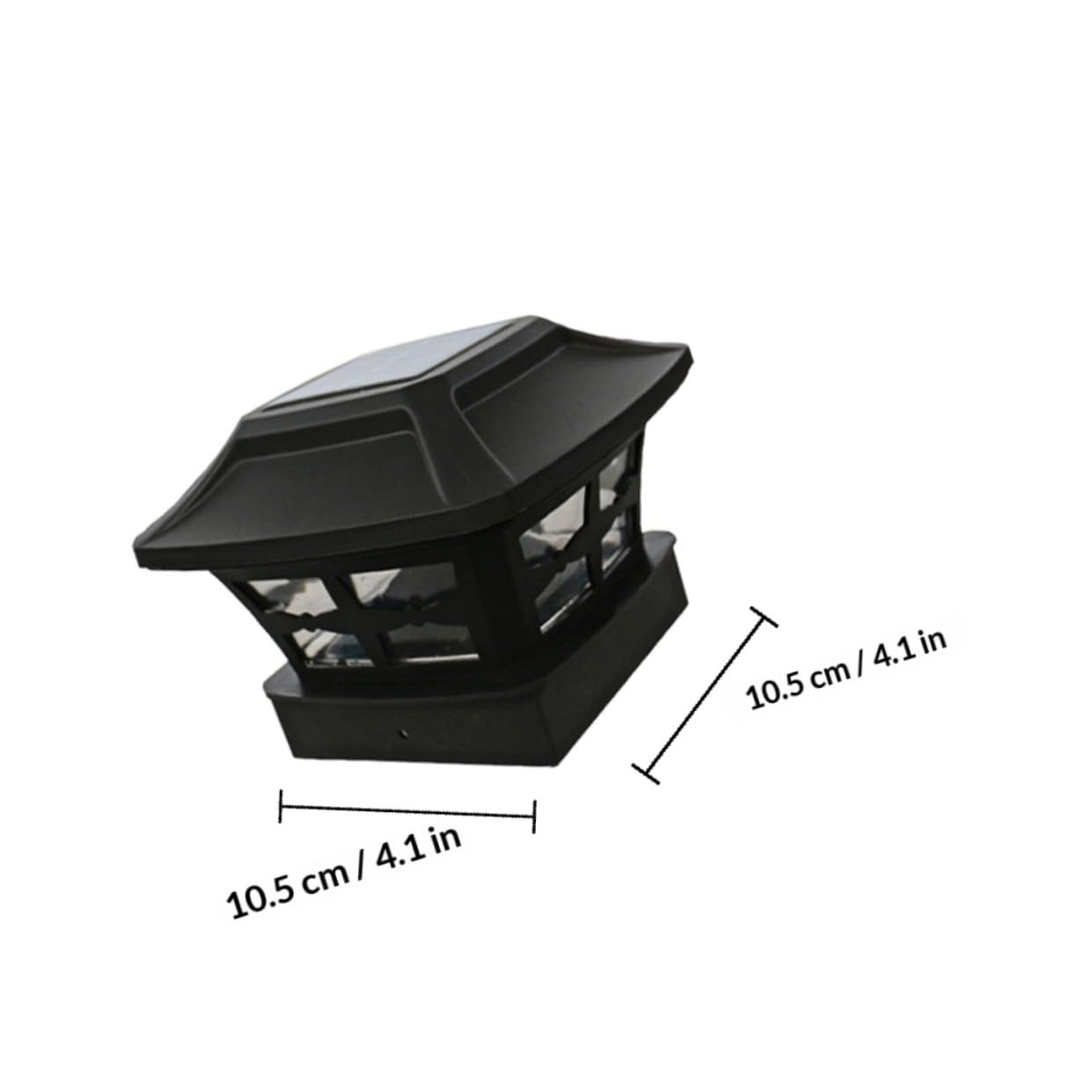Lampe Extérieure à Énergie Solaire Noire Étanche en Plastique pour Jardin Capacité 2v/120ma et Design Simple pour Éclairage Décoratif Extérieur